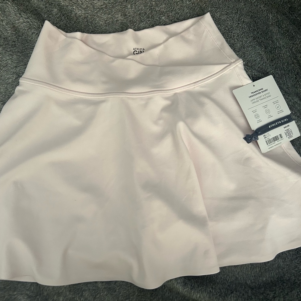Athleta *** NEW *** girl skirt new with tags light pink shorts attached